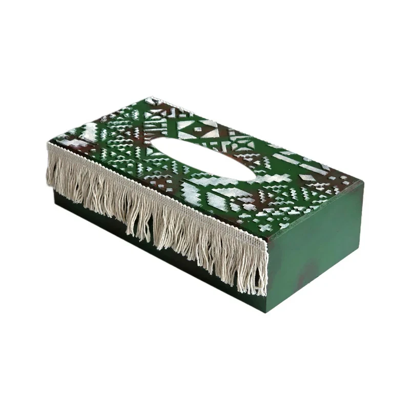 جعبه دستمال کاغذی طرح فرش ریشه دار