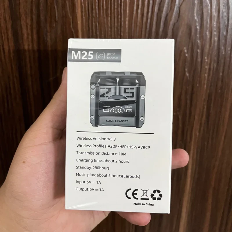 هدفون بلوتوثی دامیکس مدل M25-game بدون قابلیت نویز کنسلینگ، درگاه شارژ USB Type-C، امکان استفاده به صورت پاور بانک مقاوم در برابر آب
