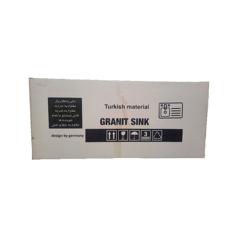 سینک ظرفشویی گرانیت توکار یک لگنه مدل MAK_wt80