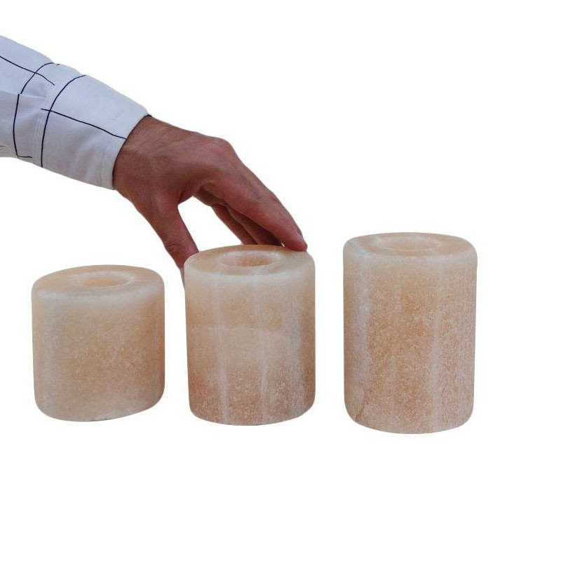 جاشمعی سنگ نمک مدل استوانه مجموعه 3 عددی