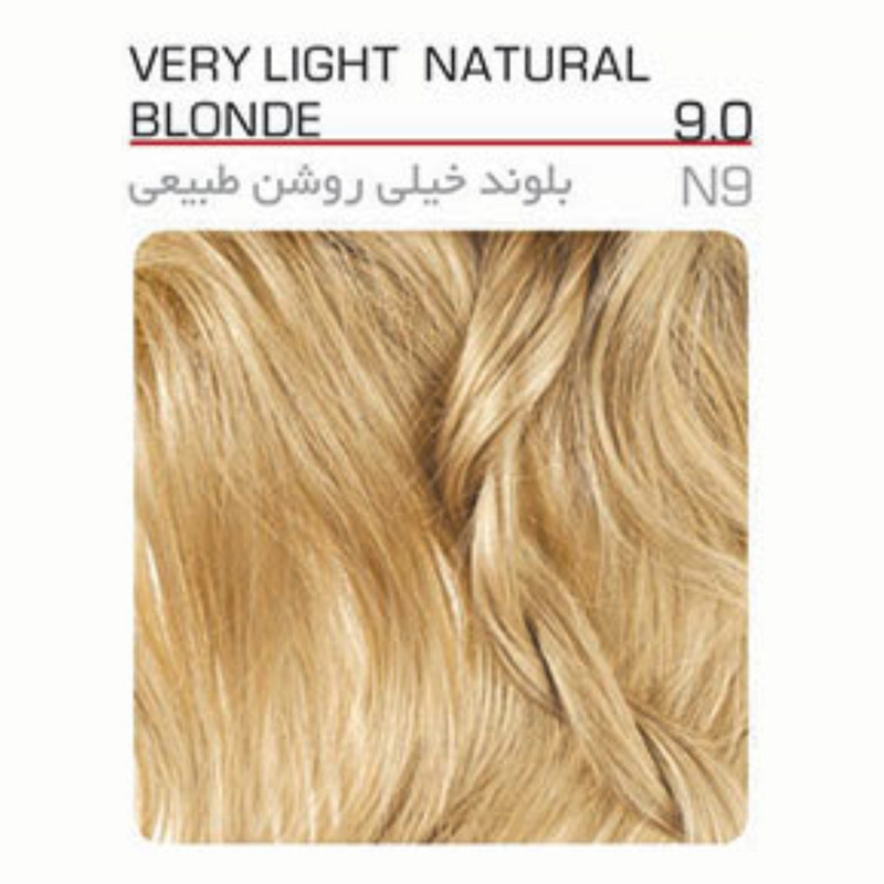 رنگ مو آرکانوم شماره N9 90 حجم 100 میلی لیتر رنگ بلوند خیلی روشن طبیعی