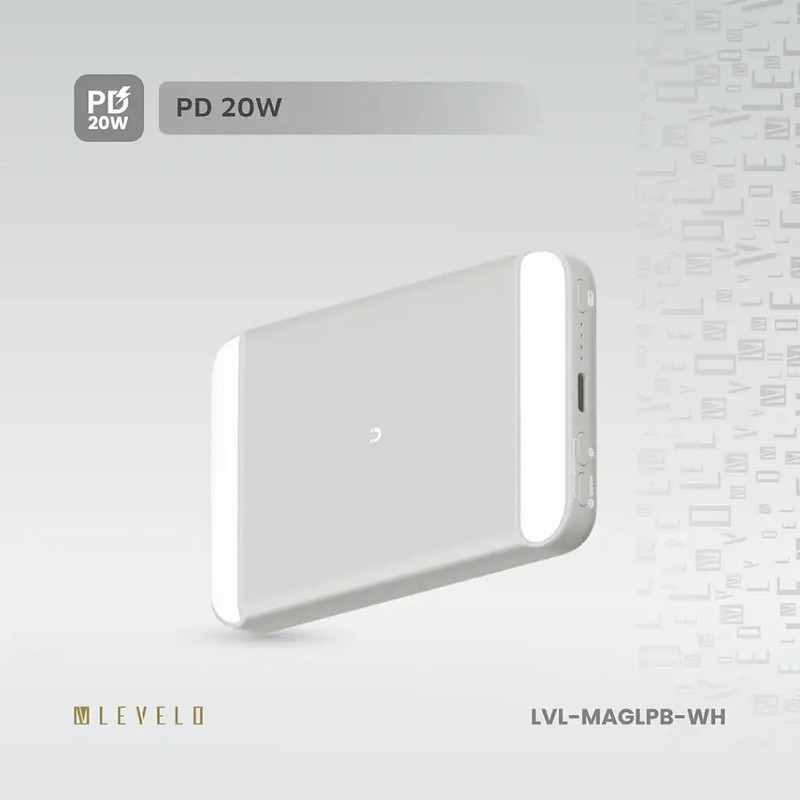 پاور بانک لولو مدل MagLight ظرفیت 8000 میلی آمپر ساعت