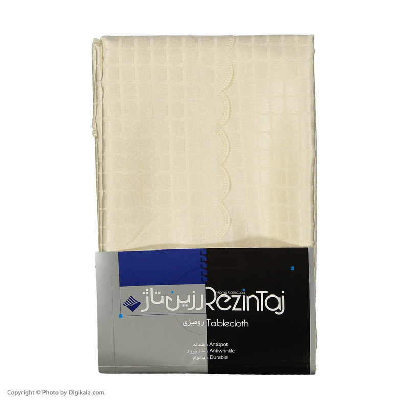 رومیزی پلی استر مستطیلی 220 × 150 رزین تاژ طرح چهارخونه
