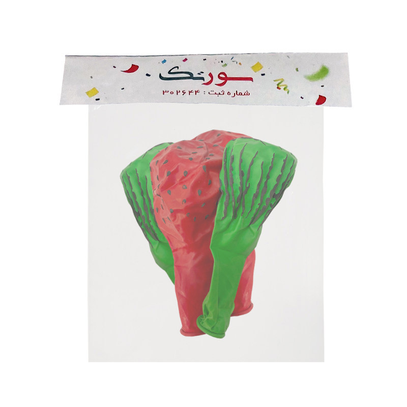بادکنک سورتک مدل هندوانه یلدا کد STY01 بسته 10 عددی