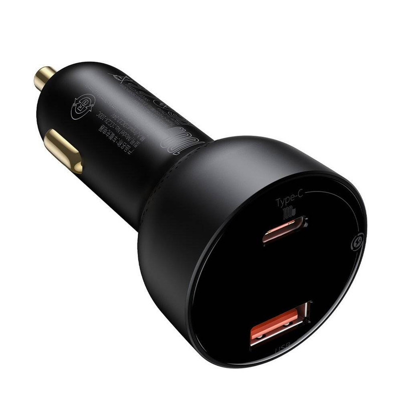 شارژر فندکی باسئوس مدل Digital Display PPS 100W به همراه کابل تبدیل USB-C