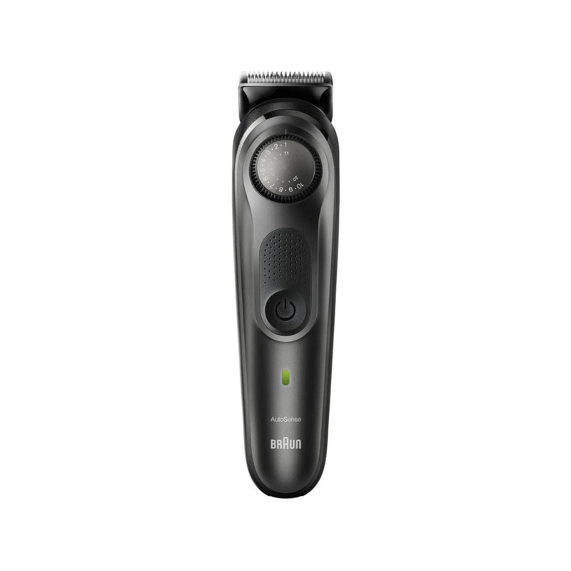 ماشین اصلاح صورت و بدن شارژی براون مدل BT7350 ضدآب با فناوری AutoSense، تیغه‌های خودتیزشونده استیل ضدزنگ، باتری لیتیوم‌یون با 100 دقیقه کارکرد، شارژ سریع و تنظیم اصلاح با 39 شماره نیم‌میلی‌متری