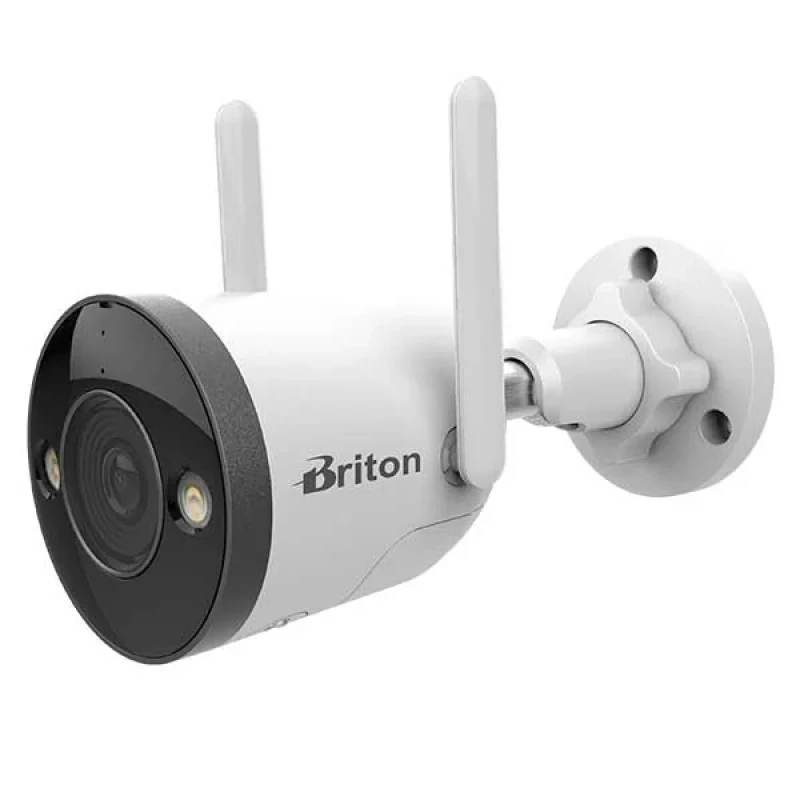 دوربین مداربسته بولت وایرلس برایتون مدل IOT-72B72-TMSC 2 مگاپیکسل با تشخیص حرکت هوشمند، برد دید در شب 25 متر، اتصال Wi-Fi و LAN، استاندارد IP67 و پشتیبانی کارت حافظه تا 256 گیگابایت