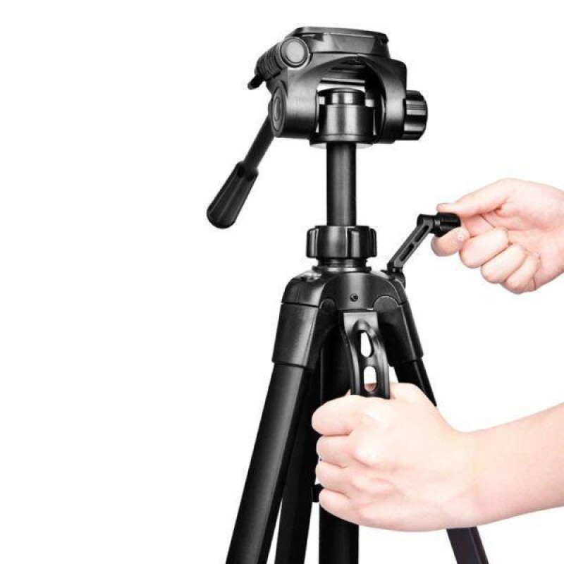 سه پایه دوربین ویفنگ مدل WT3520 به همراه گیره نگهدارنده موبایل