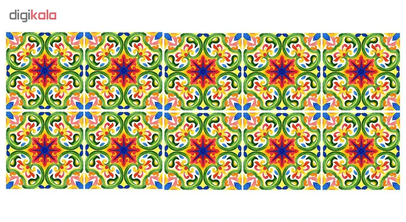 استیکر کاشی طرح دشت رنگ بسته 10 عددی