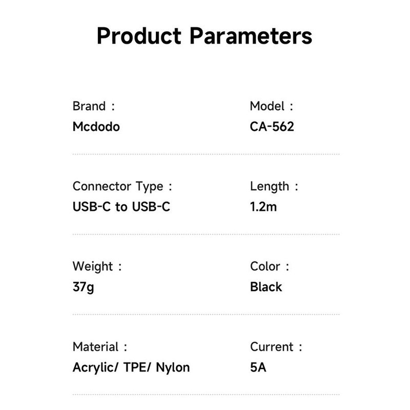 کابل USB-C مک دودو مدل CA-562 طول 1.2 متر
