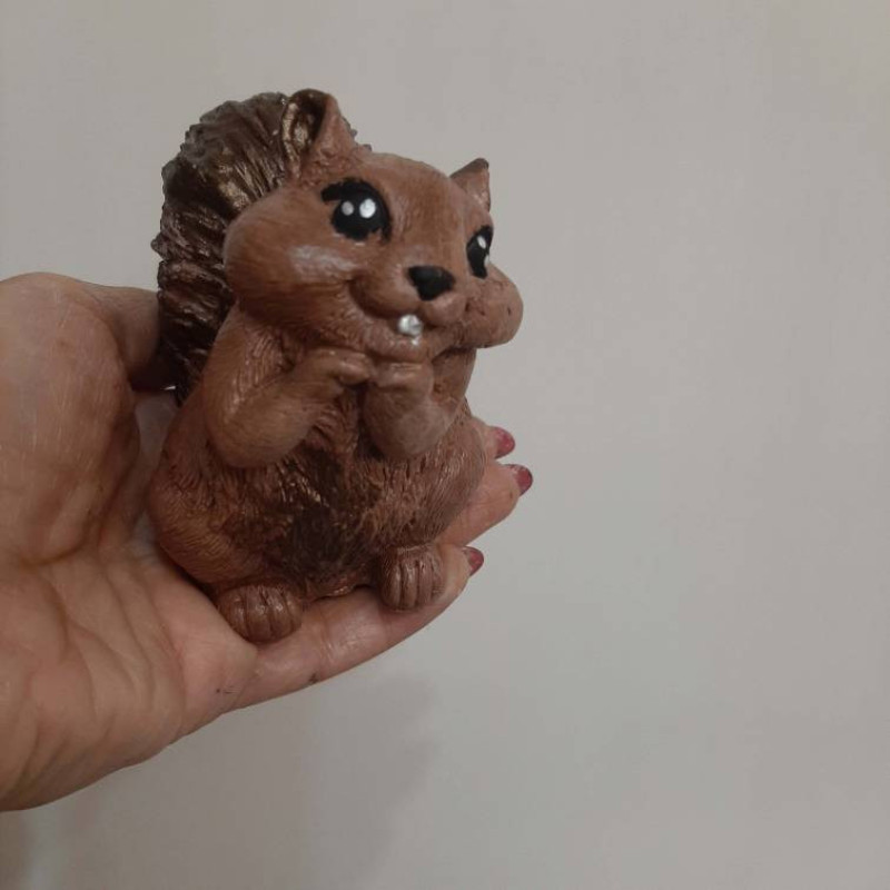 مجسمه مدل بلوط و سنجاب بسته 3 عددی
