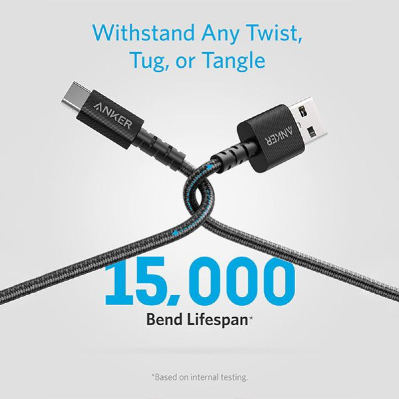 کابل تبدیل USB به USB-C انکر مدل Powerline Select Plus طول 0.9 متر