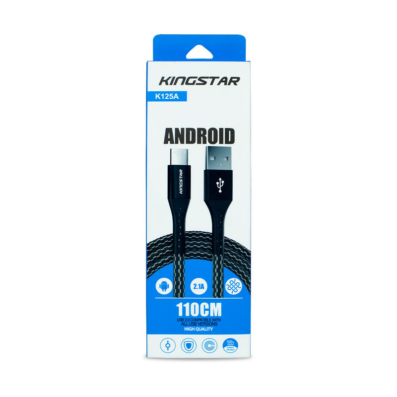 کابل تبدیل USB به microUSB کینگ استار مدل K125A طول 1.1 متر