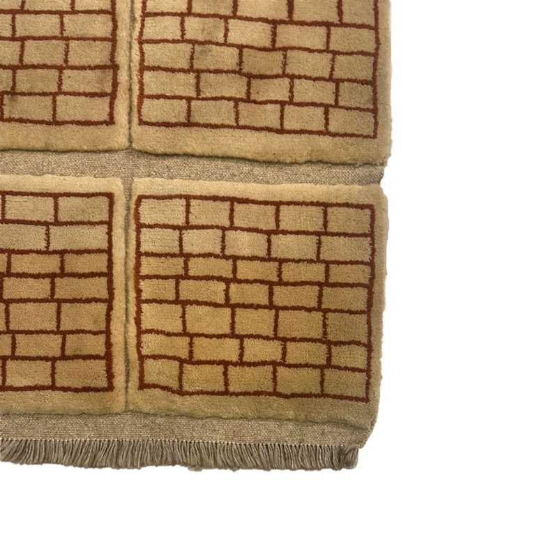 گبه دستباف نیم متری مدل بافت قشقای شیراز کد NKP-sgp53