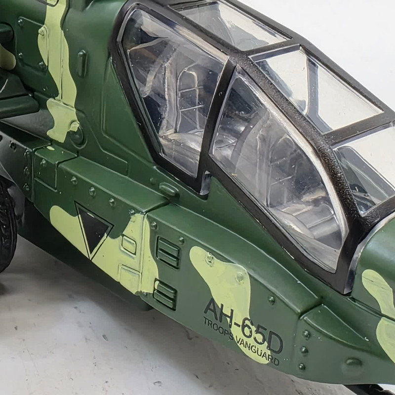 هلیکوپتر بازی ناب سل مدل آپاچی فلزی موزیکال عقب کش  HELICOPTER AH-65D