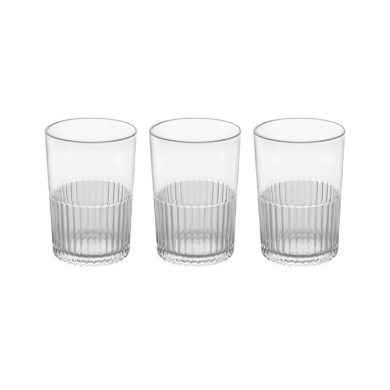 لیوان لیمون مدل شیاردار کد 350Ml بسته 3 عددی