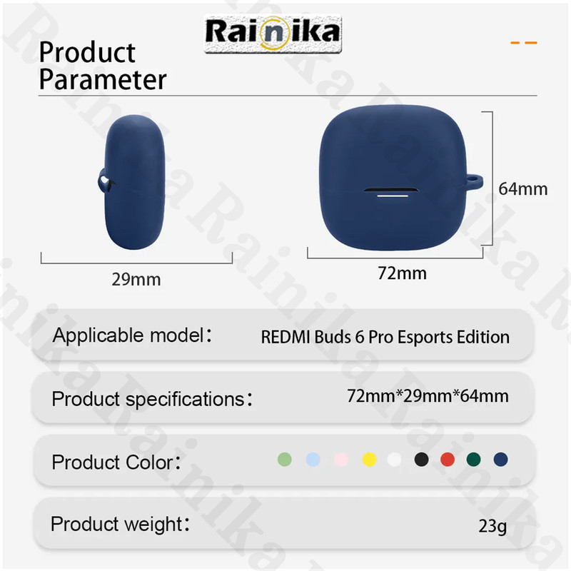 کاور رینیکا مدل Buds6 Pro مناسب برای کیس هدفون بی سیم شیائومی Redmi Buds 6 Pro