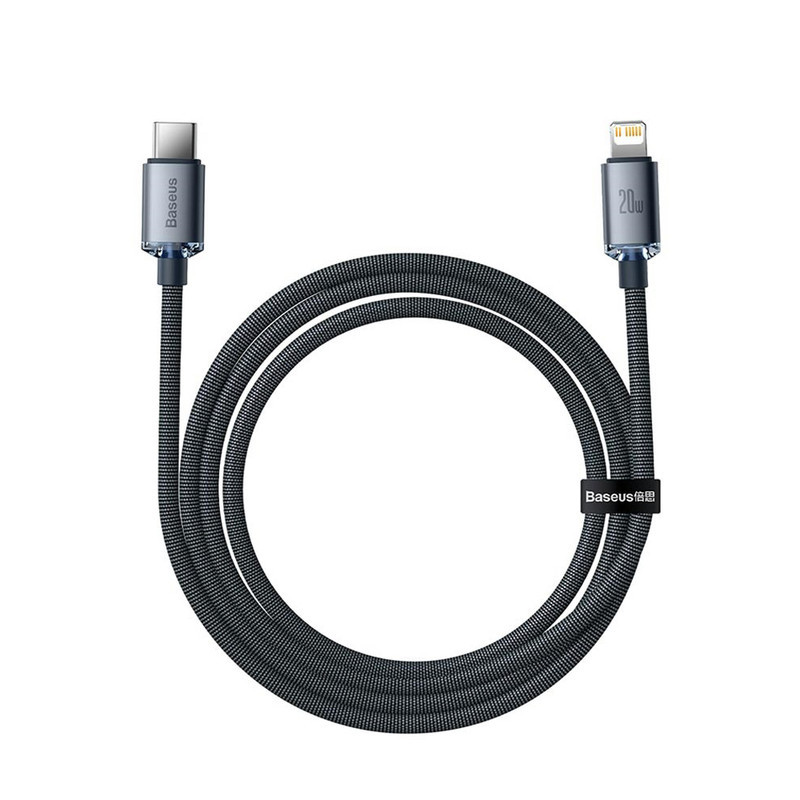 کابل تبدیل USB-C به لایتنینگ بیسوس مدل Crystal Shine طول 1.2 متر