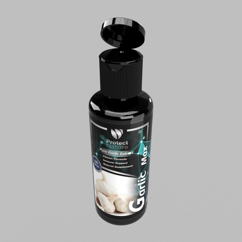 محلول ضد قارچ آبزیان طرح عصاره سیر گارلیک مکس مدل پروتکت نیچر  حجم 125 میلی لیتر