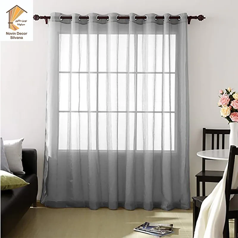 پرده پانچ نوین دکور سیلوانا مدل حریر 3 سایز 280x300 سانتی‌متر