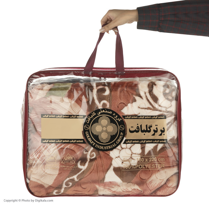 پتو برتر گلبافت مدل برجسته کد 363-16 سایز 160 × 220 سانتی متر