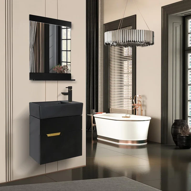 ست کابینت و روشویی آزالیا مدل Andreh22 به همراه آینه