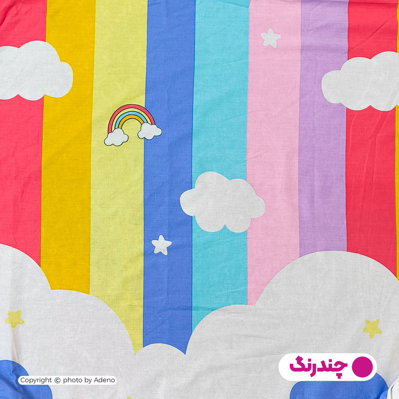 ملحفه کودک آدنو مدل رنگین کمان کد FI81 سایز 70x135 سانتی‌متر