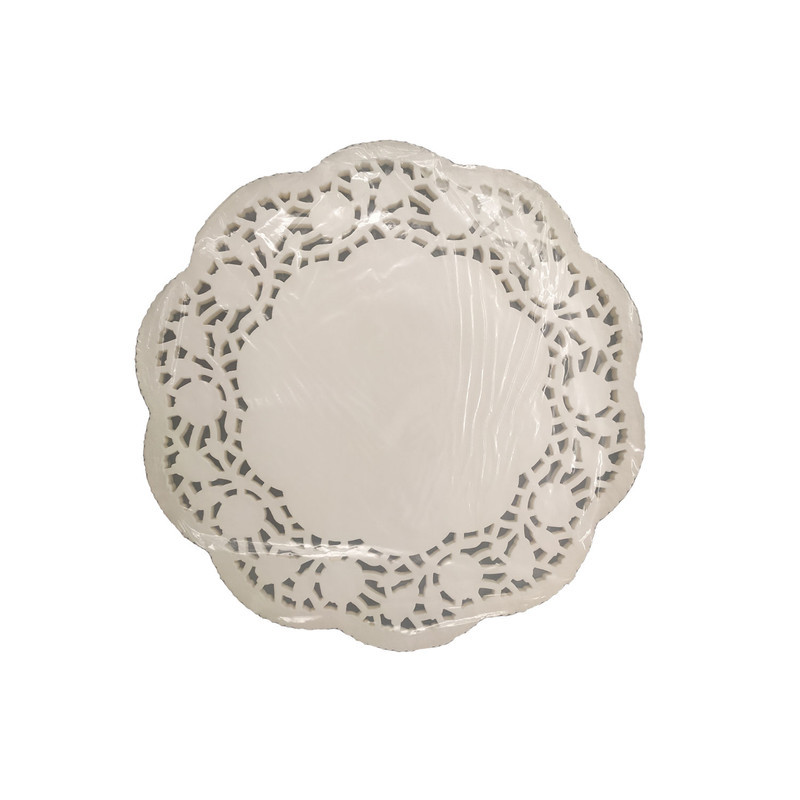 کاغذ شیرینی پزی مدل گیپور طرح دایره 12.5x12.5 بسته 100 عددی