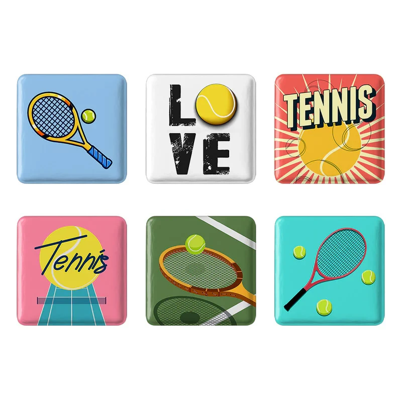 مگنت خندالو طرح تنیس Tennis کد 1718A مجموعه 6 عددی