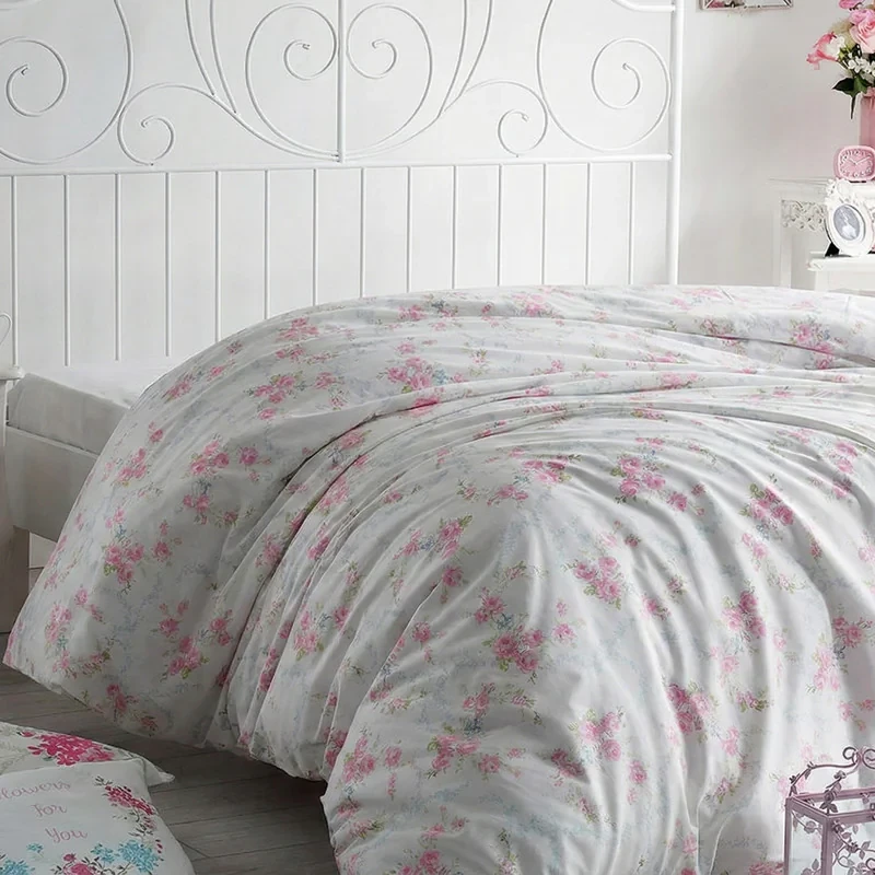 روکش لحاف پنبه انگلیش هوم مدل Essential Roses دو نفره سایز 260x220 سانتی‌متر