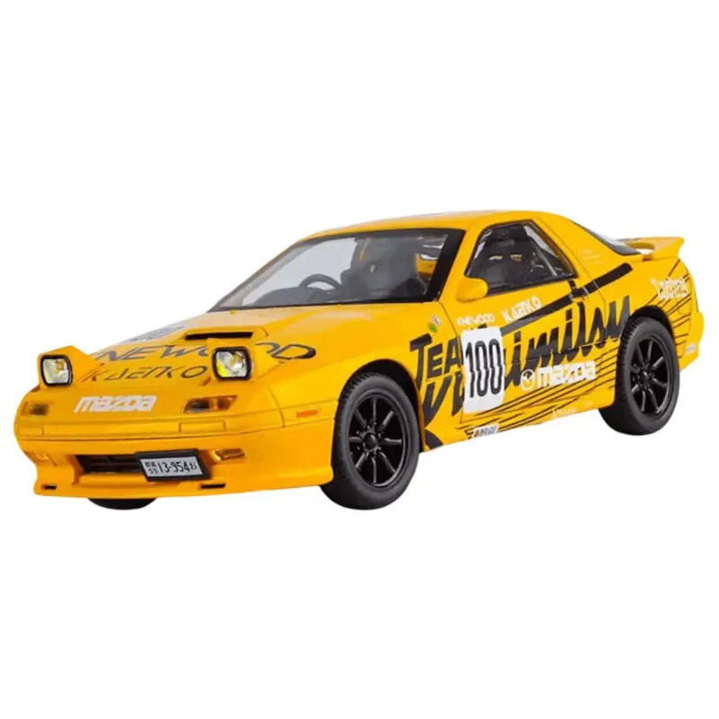 ماکت ماشین ناب سل مدل  مزدا RX7 اسپرت فلزی چراغ تاشو موزیکال  1:24 Mazda RX-7