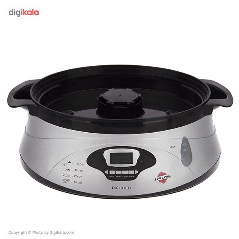 بخارپز 13 لیتری پارس خزر مدل Digi Steel