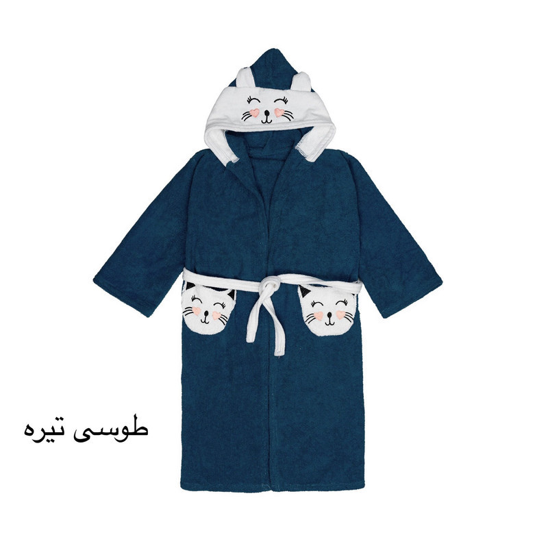 حوله پالتویی کودک هنرمند مدل cat سایز 110×100سانتی متر