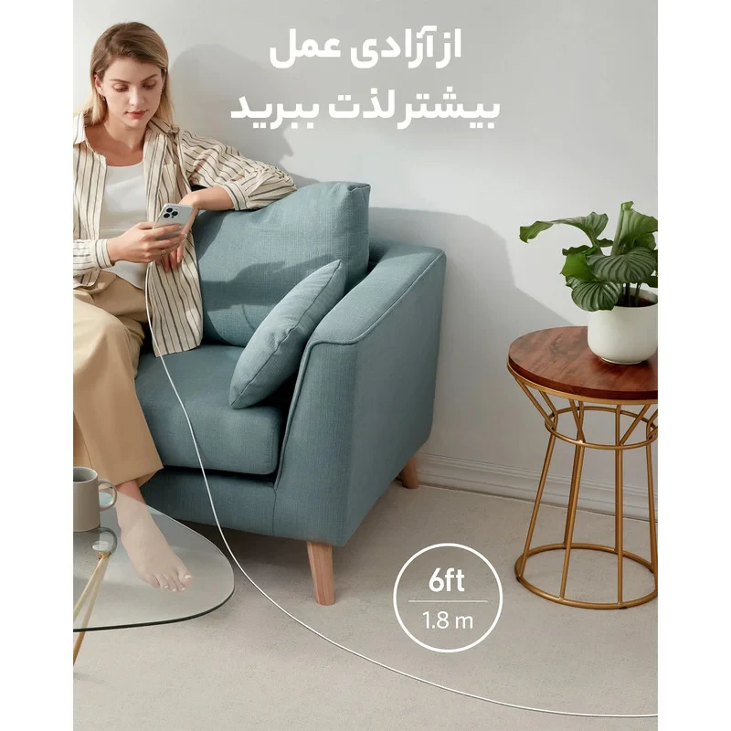 کابل تبدیل USB به لایتنینگ انکر مدل Anker PowerLine A8812 طول 0.9 متر