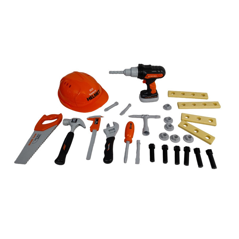 ست اسباب بازی ابزار مدل دریل طرح کیف ابزار کد 795 مجموعه 28 عددی
