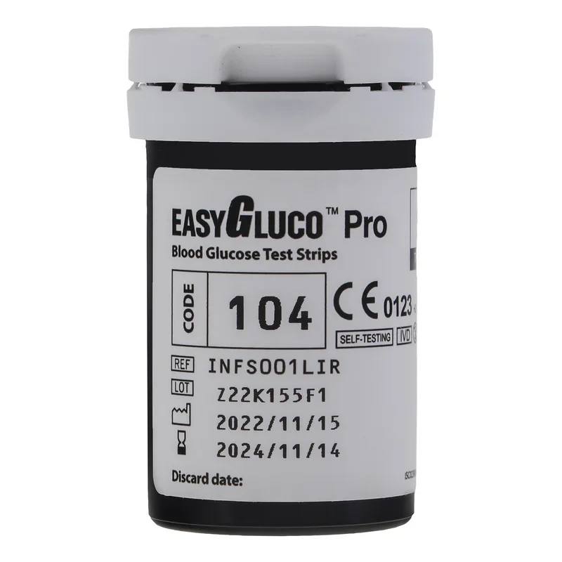 نوار تست قند خون اینفوپیا مدل EASYGLUCO PRO بسته 50 عددی