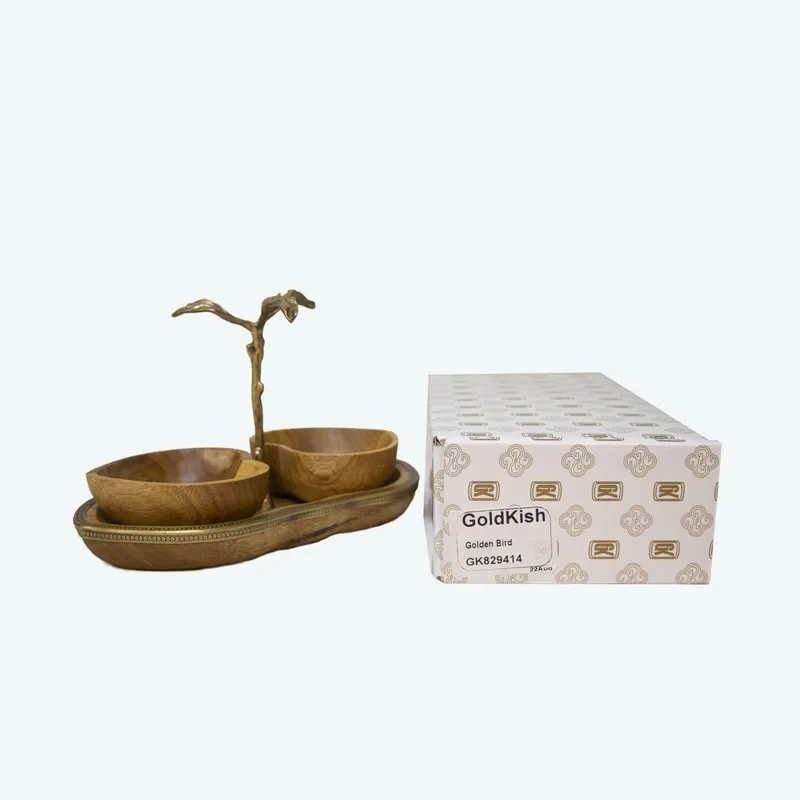 اردوخوری گلد کیش مدل گلدن برد قلب GK829414 چوبی