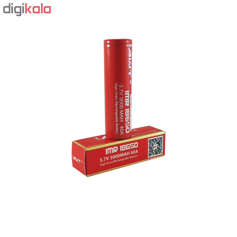 باتری لیتیوم یون قابل شارژ ای دبلیو تی کد IMR18650 ظرفیت 3000 میلی آمپرساعت