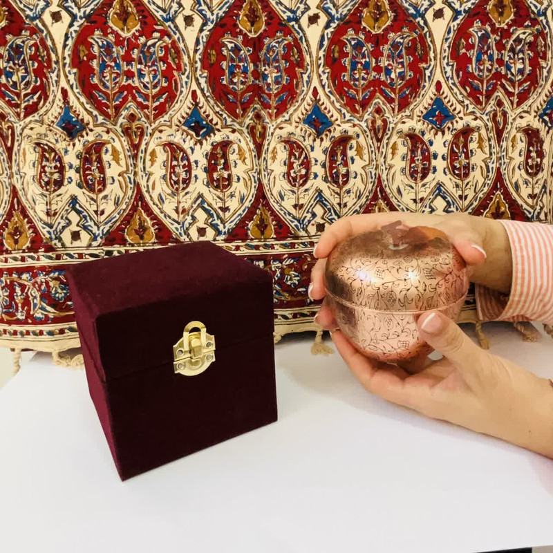 قندان مسی مدل سیب پک هدیه سازمانی HS26.4