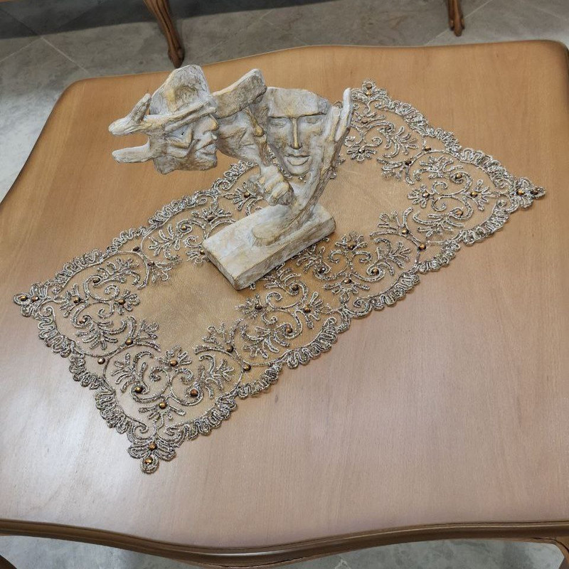 ست رومیزی سه تکه مدل اکلیلی کد R3A001