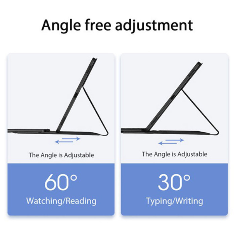 کیف کلاسوری کیبورد دار دوکس دوکیس مدل Tri-Fold مناسب برای تبلت سامسونگ Galaxy Tab S8 Ultra X900X906