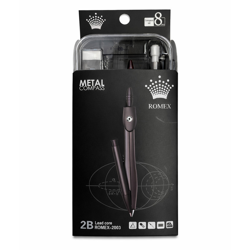ست پرگار رومکس مدل Metal A مجموعه 7 عددی