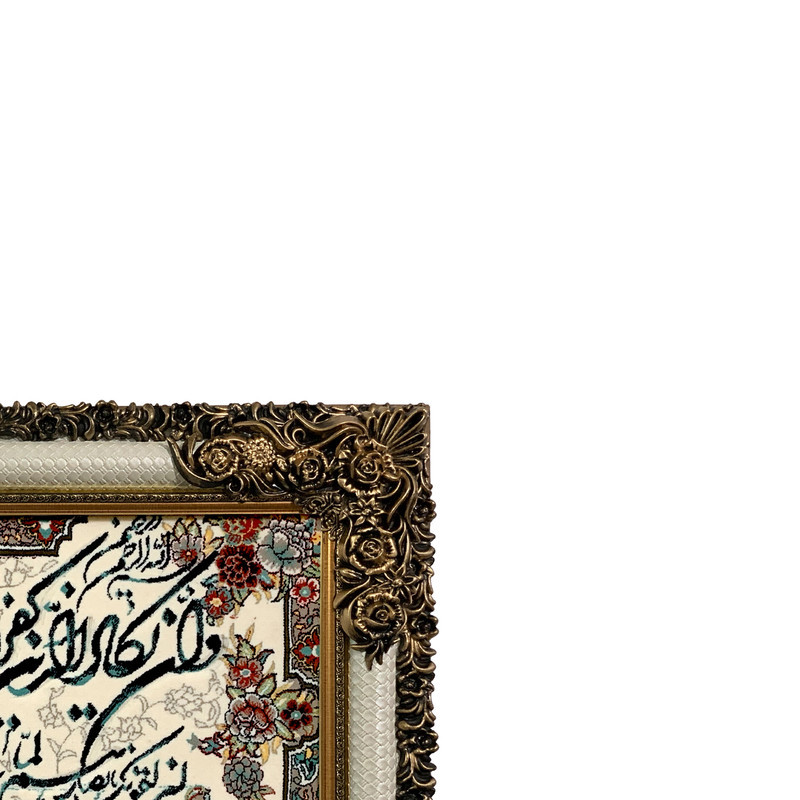 تابلو فرش ماشینی طرح وان یکاد مدل گل و بلبل کد ۷۲۲۸