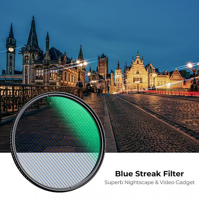 فیلتر لنز تی اند وای مدل LINEAR STAR STREAK BLUE-82MM
