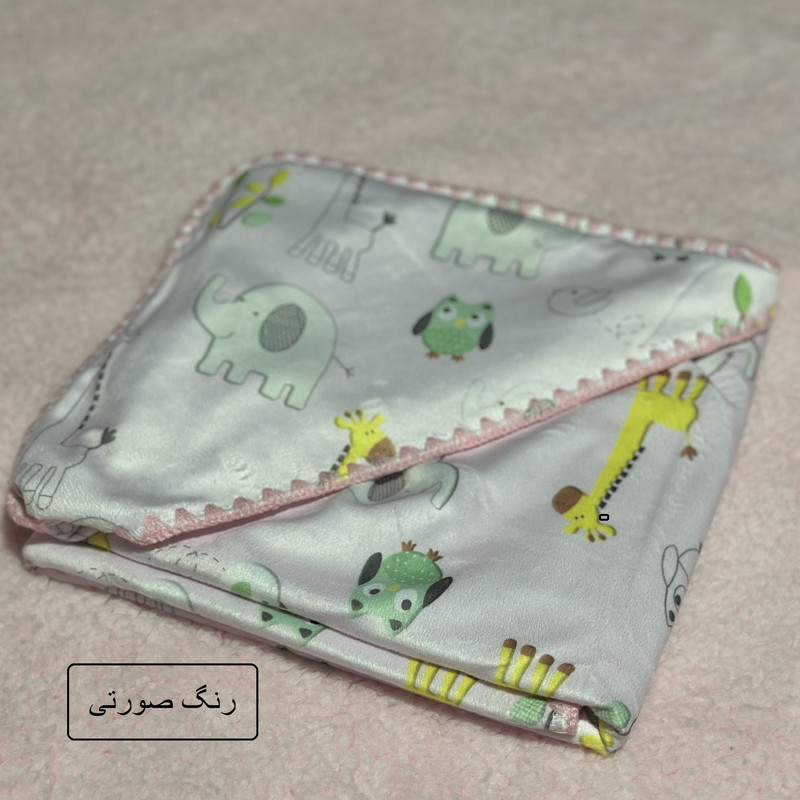 پتو نوزادی مدل Elephant And Giraffe -2024 سایز 80×80 سانتی متر