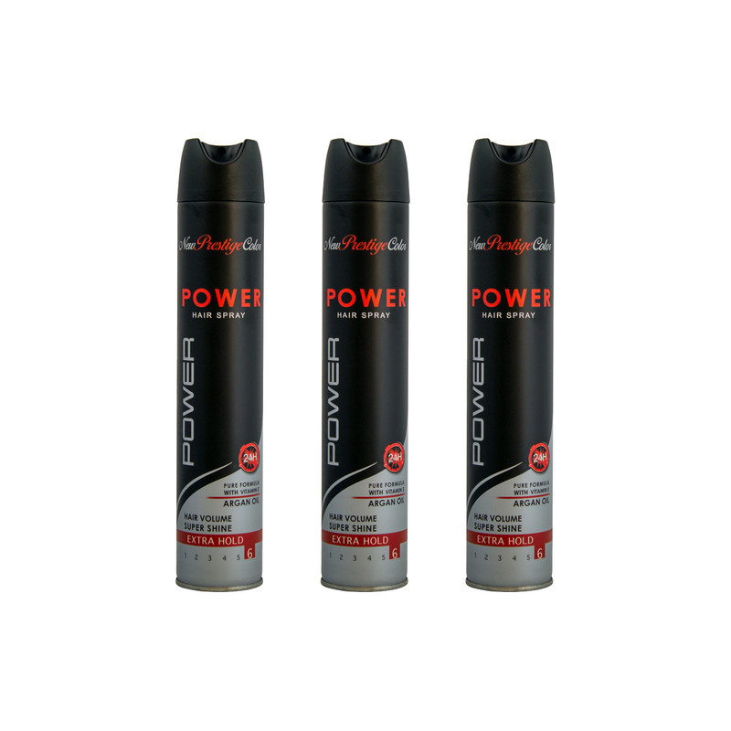 اسپری حالت دهنده مو نیو پرستیژ کالر مدل SUPER SHINE حجم 500 میلی لیتر مجموعه 3 عددی