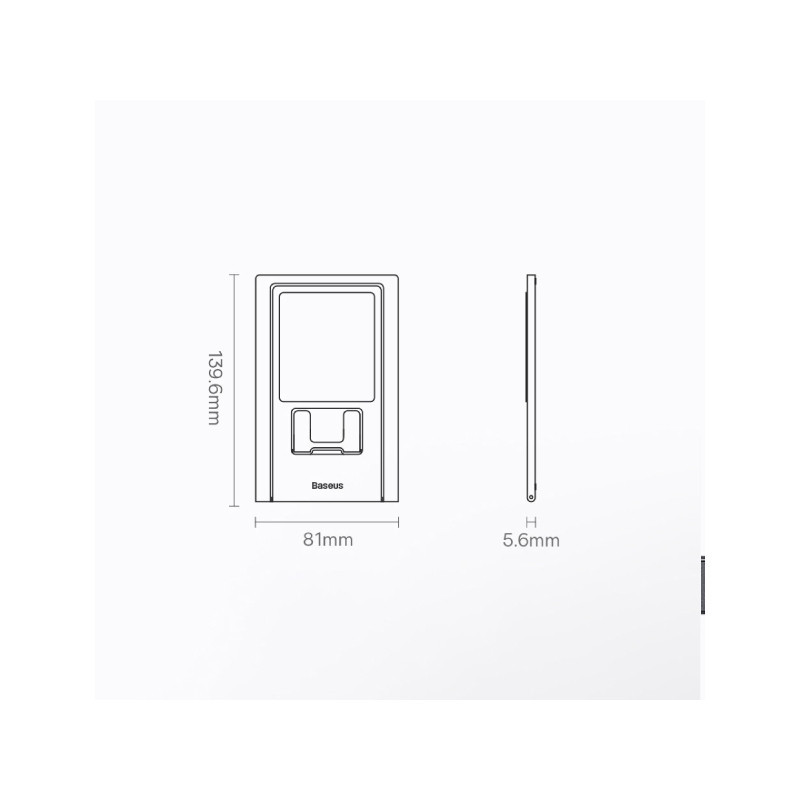 پایه نگهدارنده گوشی موبایل و تبلت بیسوس مدل Foldable Metal Desktop Holder LUKP000013