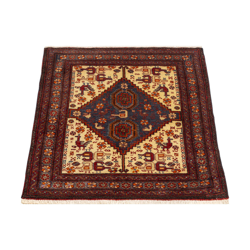 فرش دستبافت نیم متری طرح بلوچ کد 29P644 زمینه کرم
