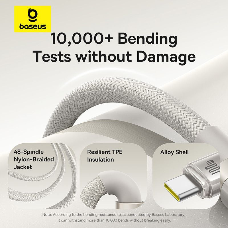 کابل تبدیل USB-C بیسوس مدل Titanium Series 100W طول 1 متر