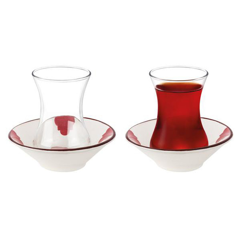 سرویس چای خوری 8 پارچه مادام کوکو مدل Vıe Rouge Oıseau